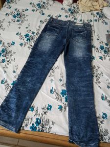 Stylish Blue Acid Wash Jeans