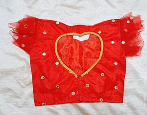 Ruffled Sleevs Blouse/crop Top
