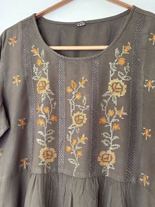 Embroidered Cotton Kurta