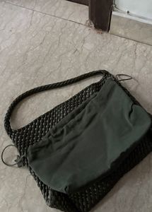 Olive Braided Hobo