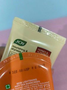 Joy Honey &amp; Almonds Face Wash &amp; Lotus Sunscreen