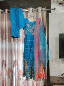 Beautiful Blue Kurta Set with Dupatta