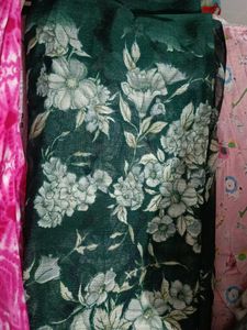 Floral Green saree