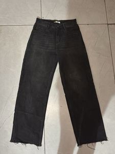 Black off duty Wide Leg Jeans