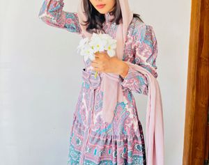 Paisley Print Ethnic Gown