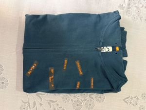 Men's Blue Zip-Up Hoodie Jacket