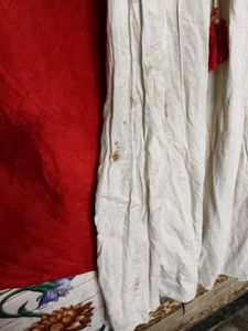 Embroidered Cotton Kurta with Floral Sleeves