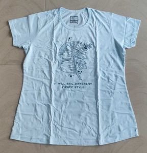 Printed Light Blue T-Shirt