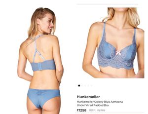 Blue Hunkemoler Lace Lingerie Set