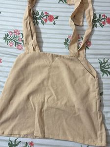 Chic Beige Pinafore Top