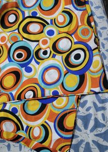 Retro Circle Print Flared Pants