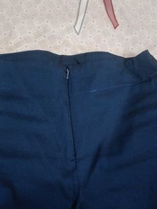 Navy Blue High-Waist Trousers combo