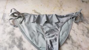 Satin Ruffle Bikini Bottom