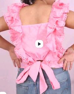 Baby Pink Ruffled Cute Top