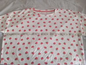Cute Strawberry Print Top