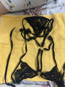 Pair of Two Sexy Cut Lace Lingerie Set
