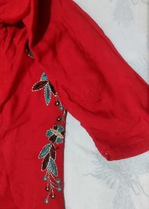 Blue and Red Kurtis Combo