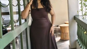 Elegant Brown Maxi Dress