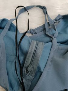 Chic Blue Spaghetti Strap Dress