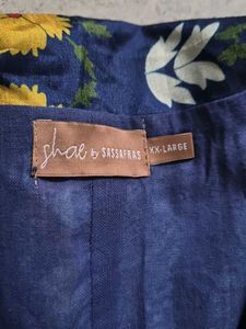 Vibrant Floral Print Silk Blend Blazer