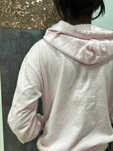 Sweatshirt, pink colour Hoodie with cap