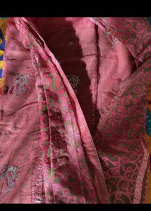 Embroidered Net Saree