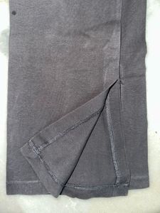 H&amp;M Stylish Dark Grey Split Hem Pants