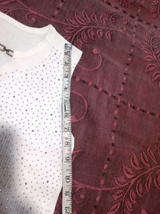 White Sleeveless Rhinestone Knit Tank Top