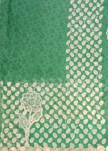 Green Embroidered Saree with Blouse