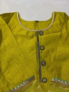 Beautiful Green Kurta with Embellishments