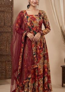 Elegant Floral Print Kurta Set