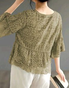 Boho Lace Tiered Tunic Top