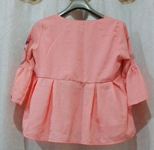 Beige Cycle Printed Cotton Top