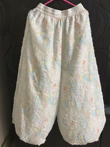 White Floral Palazzos