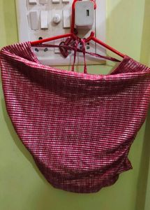 Shein Red Striped Party Crop Top