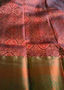 luxurious Coffee brown  &amp; Gold Silk saree