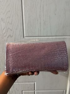 💗Sparkly Crocodile Embossed Clutch Bag