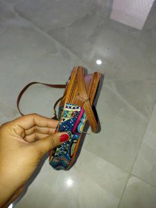 Vibrant Boho Print Sling Bag with Pouch