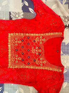 Red Womens Kurta