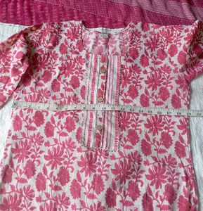 Pink Floral Kurta Set