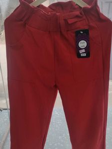 Red Casual Pants