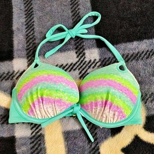 Sparkly Rainbow Bikini Top