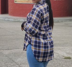 Rayon Women Check Shirt Full 1/3rd Sleeve