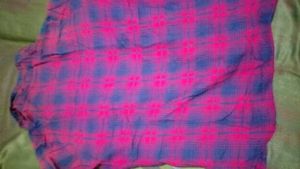Girls Plaid Shirt with Graphic Tee