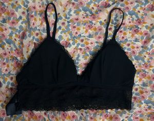 Women Black Mesh Bralette