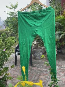 Green Cotton Leggings