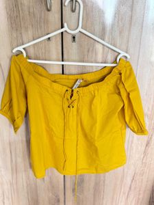 Yellow Off-Shoulder Top