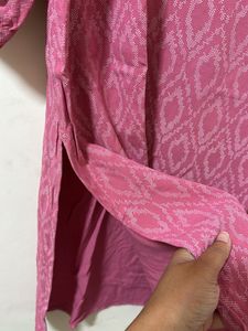 Pink Embroidered Tunic Dress