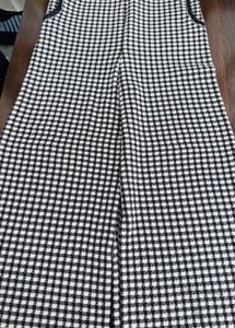 Checkered Wide Leg Pants