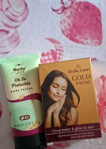 Plum Body Lotion &amp; Vedic Line Gold Facial Kit